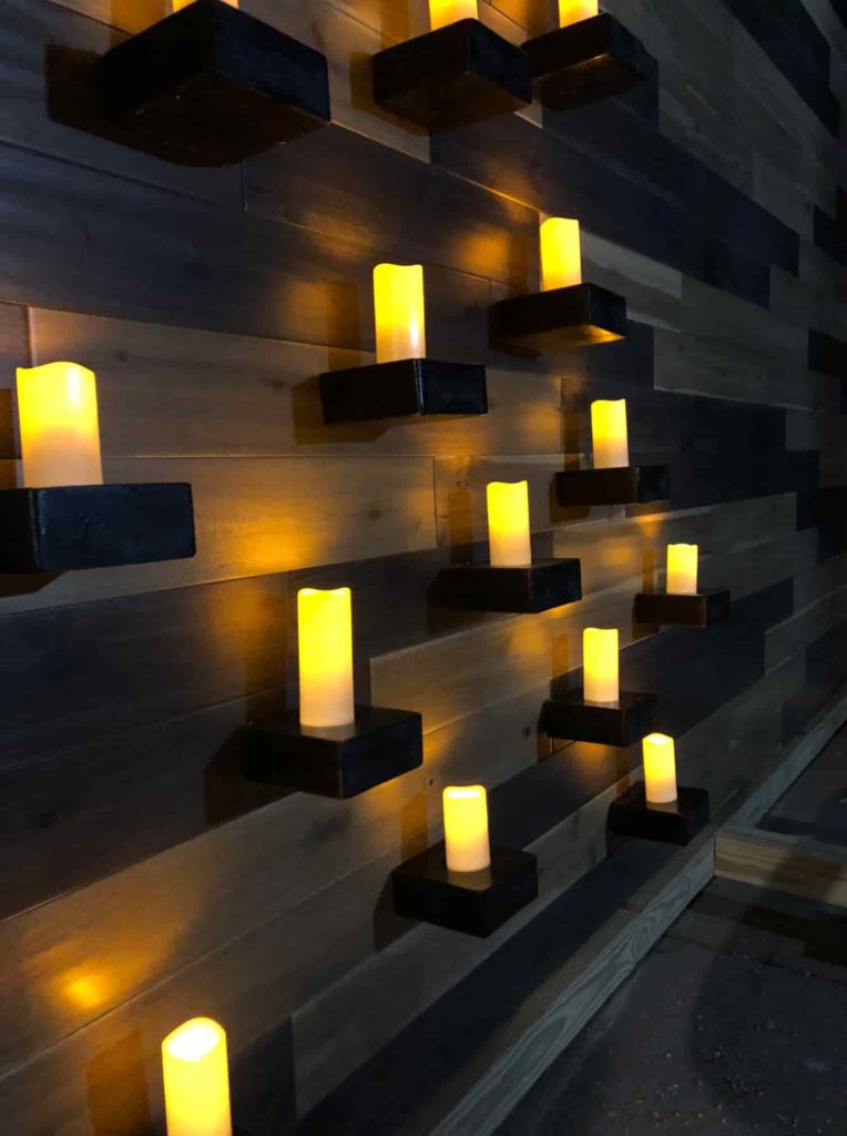 Stunning Candle Wall Backdrop Vicars Built Rentals